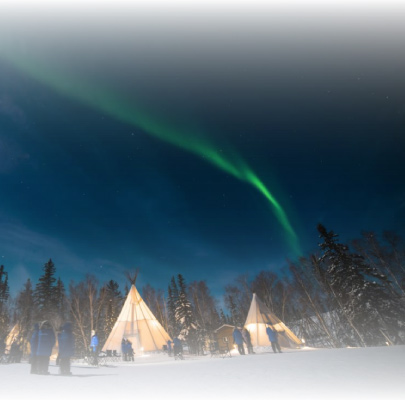 Lights in the sky. Travel to a region full of magic and color