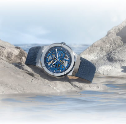 Ferragamo celebra el mes del océano con el nuevo reloj F-80 Skeleton