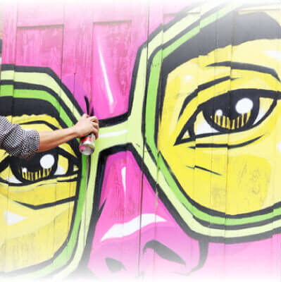 Urban art and color at the Ex Fábrica MX