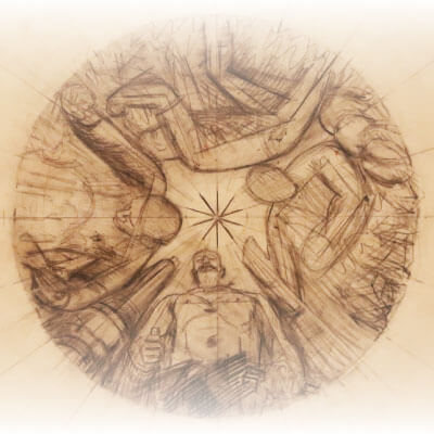 Seize all the walls, Drafts by José Clemente Orozco at the Palace of Fine Arts