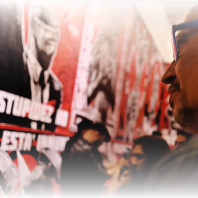 Eko’s short exhibit mural at the Trotsky