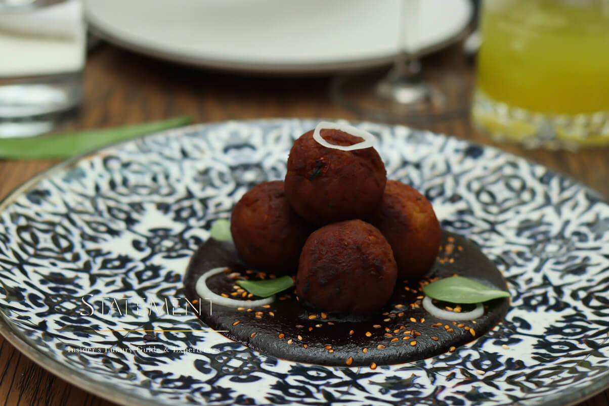 croqueta de platano macho del Chef Ángel Vázquez en la Cantina Palacio