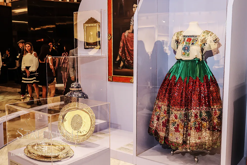 vestido presentado en la exposición Mexico Francia en Palacio de Hierro Polanco