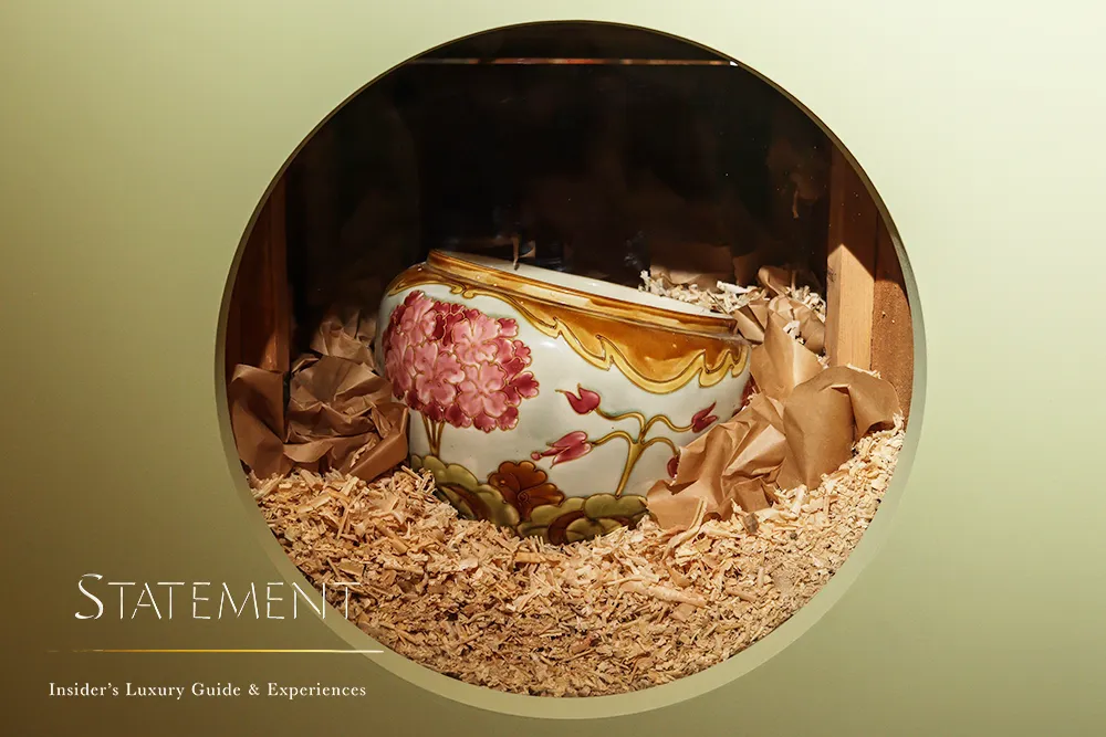 Objeto antiguo presentado en la exposición Mexico Francia en Palacio de Hierro Polanco