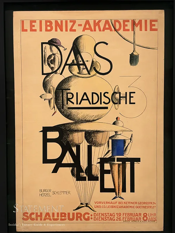 Cartel de Das Triadische Ballett de Oskar Schlemmer