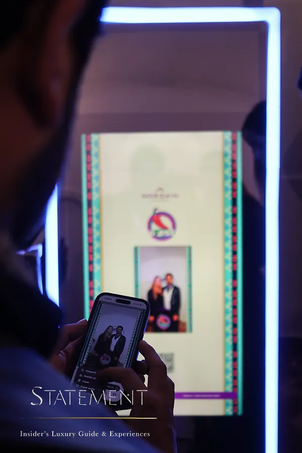 Instalación del evento de lanzamiento de NORQAIN Viva México en Ciudad de México