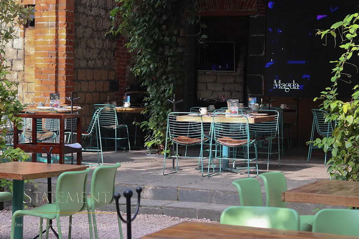 Jardín del restaurante Magda en San ángel