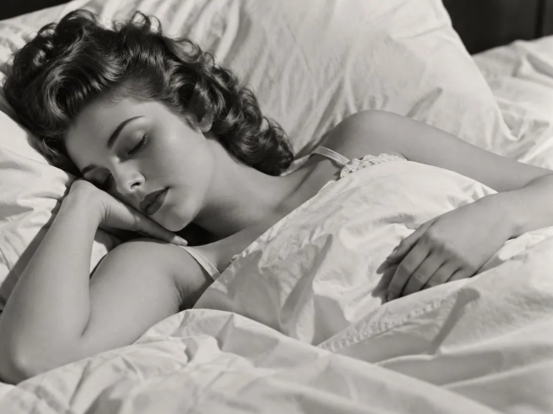 Mujer durmiendo tranquilamente
