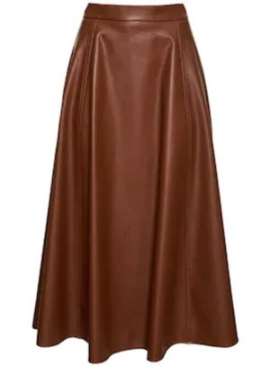 Msgm-Falda-midi-de-piel-sintetica
