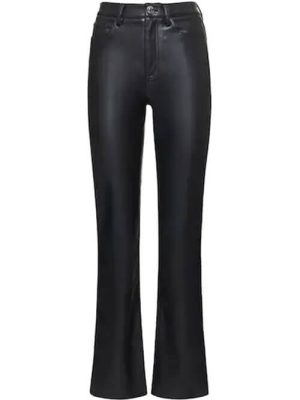 Staud-Pantalones-rectos-de-piel-sintetica